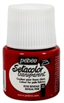 PEINTURE SETACOL 250ML TRANSPARENT ROUGE BENGALE