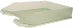 CORBEILLE COURRIER TRANSPARENT GRIS