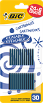 BLISTER RECHARGE CARTOUCHE STYLO PLUME BLEU 24 + 6