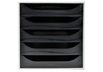 MODULE CAISSON 5 TIROIRS OFF GRIS NOIR