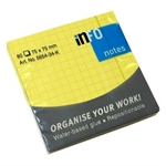 INFO NOTES 75X75MM QUADR 5X5 JAUNE 100F