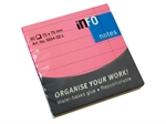 INFO NOTES 75X75MM LIGNE ROSE 100F