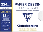 PAPIER DESSIN A GRAIN 24X32CM 224G X12