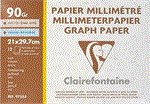 PAPIER DESSIN MILLIMETRE A4 90G X12**