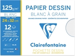 PAPIER DESSIN A GRAIN 24X32CM 125G X12