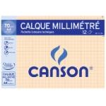 PAPIER CALQUE MILLIMETRE A4 70G 12F**