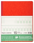 REGISTRE JOURNAL 32X25CM 15 COLONNES SUR 2 PAGES 20 FEUILLES