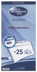 ENVELOPPE BLANCHE 110X220MM X25 80G AVION