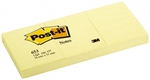 POST-IT NOTES 38X51MM 100F JAUNE X3