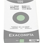 FICHE BRISTOL A5 5X5 VERT100F EXA