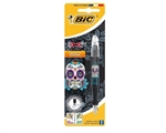 BL STYLO PLUME XPEN DECORS SKULL BLEU