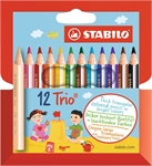 BL CRAYON COULEUR TRIO 9CM BTE 12