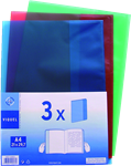 PROTEGE CAHIER CRISTAL 21X29,7CM COULEUR LOT DE 3
