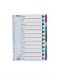INTERCALAIRE A4 MENSUEL 12 ONGLETS CART