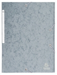 CHEMISE 3 RABATS/ELASTIQUE A4 CARTONNEE GRIS