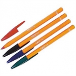 STYLO BILLE ORANGE FIN NOIR BIC