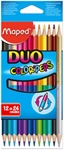 BL CRAYON COULEUR COLOR/DUO 18CM PQT 12