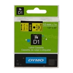 RUBAN DYMO 1000 12MMX7M NOIR/JAUNE