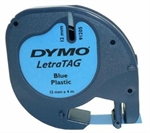 RUBAN DYMO LETRATAG 12MMX4M NOIR/BLEU