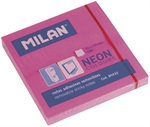 INFO NOTES 76X76MM 100 FEUILLES ROSE FLUO