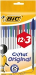 BL STYLO BILLE BIC CRISTAL ASS X15