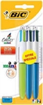 BL STYLO BILLE BIC MED 4COUL 2ORIG+1FASH