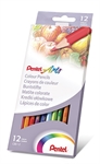 CRAYON COULEUR 12 ASS PENTEL