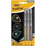BL MARQUEUR PERM OGIVE COULEUR METAL  X3