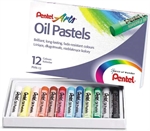 BTE DE 12 PASTELS HUILE ASS 8MM