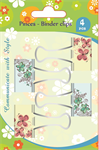 BLISTER PINCE A DESSIN DOUBLE CLIP DECOR  X4