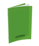 CAHIER 17X22 32P SEYES 90G PPL VERT