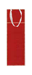 SAC CADEAU BOUTEILLE 12X09X37 JEAN ROUGE