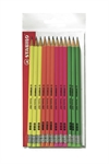 BL CRAYON GRAPHITE FLUO HB + GOMME X12