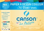 PAPIER DESSIN COUL MI-TEINTE A3 160GX8**