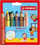 BL CRAYON COULEUR WOODY 3IN1 X6 + TC