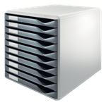 MODULE 10 TIROIRS PLASTIQUE GRIS 5281..