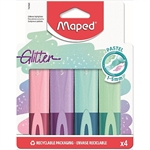 SURLIGNEUR GLITTER PASTEL X4