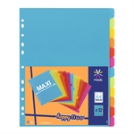 INTERCALAIRE A4 12 ONGLETS FLUO PPL MAXI