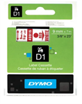 DYMO RUBAN  LABEL MG D1 9MM ROUGE/BLANC