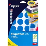 ETIQUETTE RONDE DIAM 30MM BLEU PQT 240