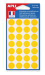 ETIQUETTE RONDE DIAM 15MM JAUNE PQT 168