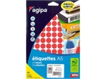 ETIQUETTE RONDE DIAM 15MM ROUGE PQT 960