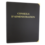 CLASSEUR 4 ANN CONSEIL ADMIN COINS DORES