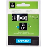 DYMO RUBAN  LABEL MG D1 24MM BLANC/NOIR
