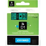 DYMO RUBAN  LABEL MG D1 24MM NOIR/VERT