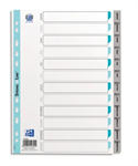 INTERCALAIRE A4 MENSUEL 12ONGLET PP GRIS