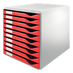 MODULE 10 TIROIRS LEITZ ROUGE