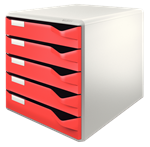 MODULE 5 TIROIRS LEITZ ROUGE