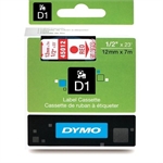 DYMO RUBAN LABEL MG  D1 12MM ROUG/TRANSP