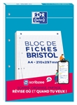 FICHE BRISTOL A4 5X5 BLANC 30F 210G PERF